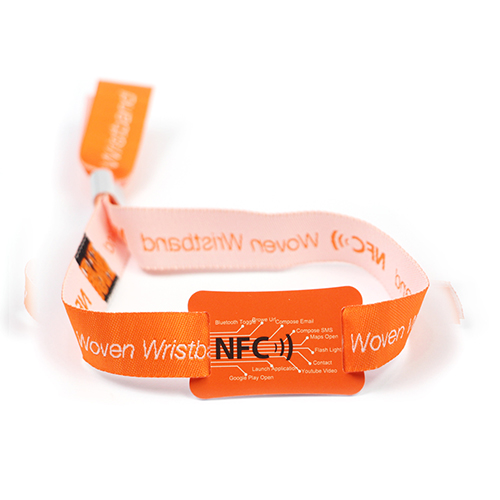 Woven and Fabric material RFID Wristband OP011 for festival and event